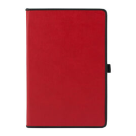 Leather Effect Coloured Notebook with Black Border